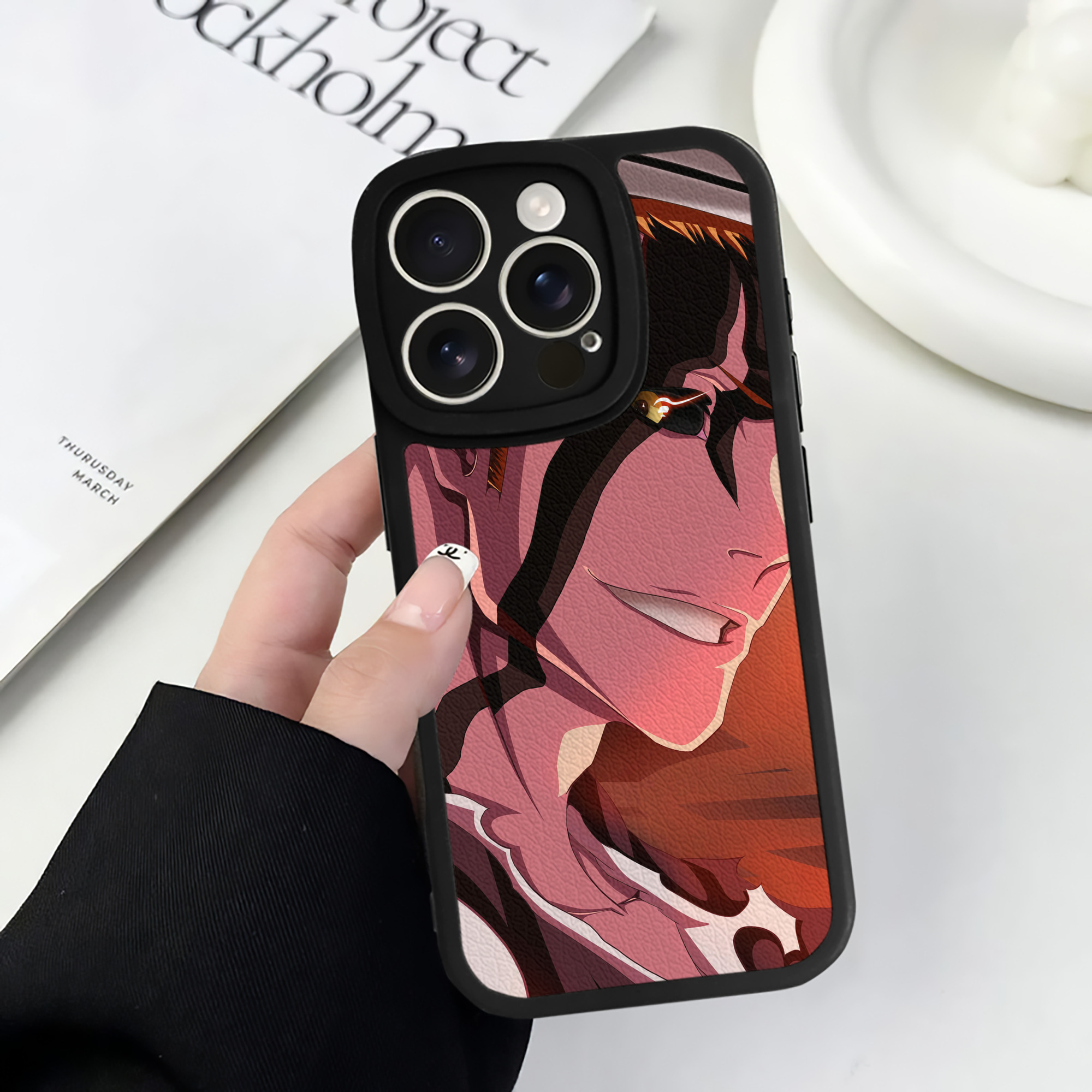 （画像用） ブリーチ BLEACH 【iPhone 16シリーズ対応】シリコンスマホケース（レザー調） 材質：シリコン